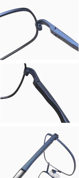Metalowe okulary zerówki z filtrem Blue Light do komputera 25154B Czarne + akcesoria