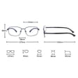 Metalowe okulary zerówki z filtrem Blue Light do komputera 25154D Grafitowe + akcesoria