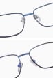 Metalowe okulary zerówki z filtrem Blue Light do komputera 25154E Granatowe + akcesoria