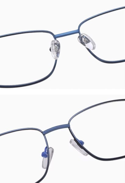 Metalowe okulary zerówki z filtrem Blue Light do komputera 25154E Granatowe + akcesoria