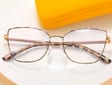 Damskie okulary Kocie  Oczy zerówki do komputera BLUE LIGHT na teleskopach 25156E Panterka/Złoty