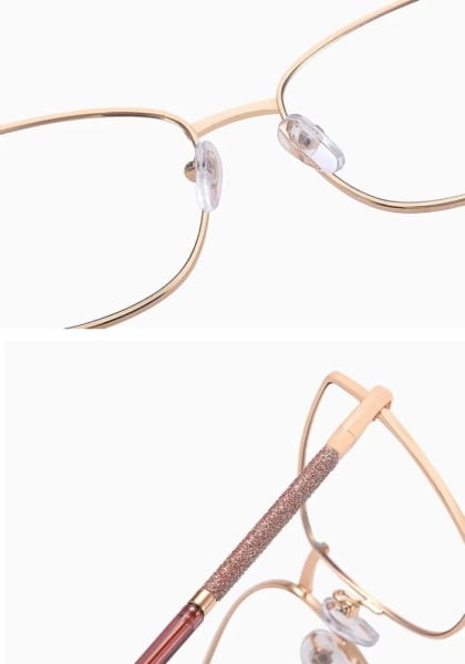 Damskie okulary Kocie Oczy zerówki do komputera BLUE LIGHT na teleskopach 25156E Panterka/Złoty