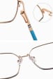 Damskie okulary Kocie  Oczy zerówki do komputera BLUE LIGHT z fleksami 25145E Złoty/Niebieski