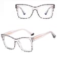 Damskie kwadratowe okulary zerówki do komputera BLUE LIGHT z flexami 25157A Transparentny/Panterka