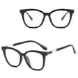 Damskie kocie oczy okulary zerówki do komputera BLUE LIGHT 25144 Czarne