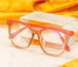Damskie kocie oczy okulary zerówki do komputera BLUE LIGHT 25144 Czarne