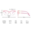Damskie kocie oczy okulary zerówki do komputera BLUE LIGHT 25144D Panterkowe