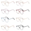 Damskie okulary kocie zerówki do komputera BLUE LIGHT z fleksami 25153B Różowe Złoto