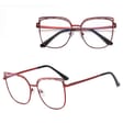 Damskie okulary kocie zerówki do komputera BLUE LIGHT z fleksami 25153D Bordowy