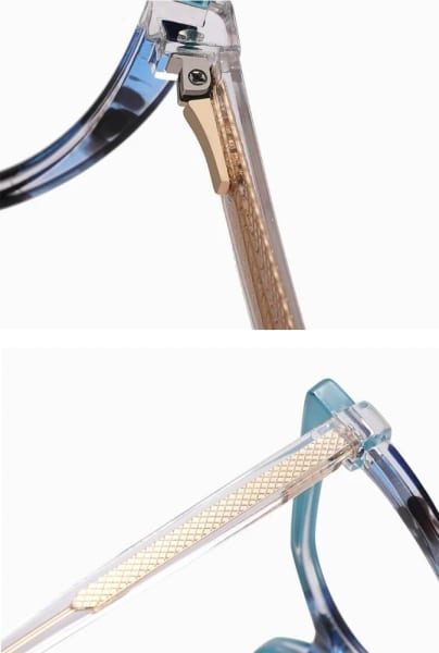 Damskie Okulary NA OBCASIE zerówki do komputera kocie BLUE LIGHT 25159 Czarne