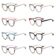 Damskie Okulary NA OBCASIE zerówki do komputera kocie BLUE LIGHT 25159 Czarne
