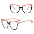 Damskie Okulary NA OBCASIE zerówki do komputera kocie BLUE LIGHT 25159G Różowe/Panterkowe