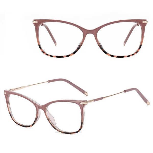 SLIM okulary damskie kocie oczy zerówki do komputera BLUE LIGHT 25151B