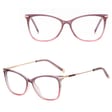 SLIM okulary damskie kocie oczy  zerówki do komputera BLUE LIGHT 25151C