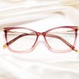 SLIM okulary damskie kocie oczy  zerówki do komputera BLUE LIGHT 25151C