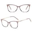 SLIM okulary damskie kocie oczy  zerówki do komputera BLUE LIGHT 25151D