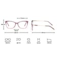 SLIM okulary damskie kocie oczy  zerówki do komputera BLUE LIGHT 25151D