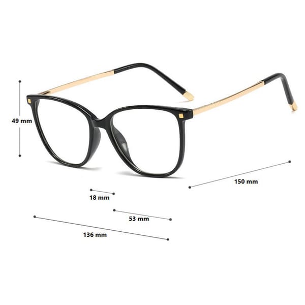 Okulary damskie kocie oczy  zerówki do komputera BLUE LIGHT 25149D