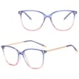 Okulary damskie kocie oczy  zerówki do komputera BLUE LIGHT 25149G