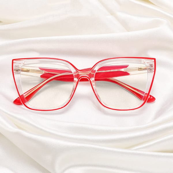 Damskie okulary kocie oczy zerówki do komputera BLUE LIGHT 25150 Czarne
