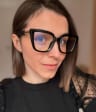 Damskie okulary kocie oczy zerówki do komputera BLUE LIGHT 25150 Czarne