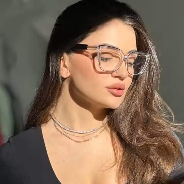 Damskie okulary kocie oczy zerówki do komputera BLUE LIGHT 25150 Czarne