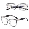Damskie okulary kocie oczy zerówki do komputera BLUE LIGHT 25150A  transparentny/czarny
