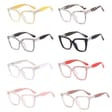 Damskie okulary kocie oczy zerówki do komputera BLUE LIGHT 25150A  transparentny/czarny