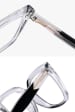 Damskie okulary kocie oczy zerówki do komputera BLUE LIGHT 25150A  transparentny/czarny