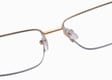 Metalowe półramkowe okulary zerówki z filtrem Blue Light do komputera 25147D złoty/czarny
