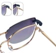2w1 Okulary damskie do komputera + nakładka przeciwsłoneczna na magnes Clip-On 25162B panterka/złoty