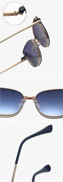2w1 Okulary damskie do komputera + nakładka przeciwsłoneczna na magnes Clip-On 25162B panterka/złoty