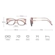 2w1 Okulary damskie do komputera + nakładka przeciwsłoneczna na magnes Clip-On 25161D szary/różowy