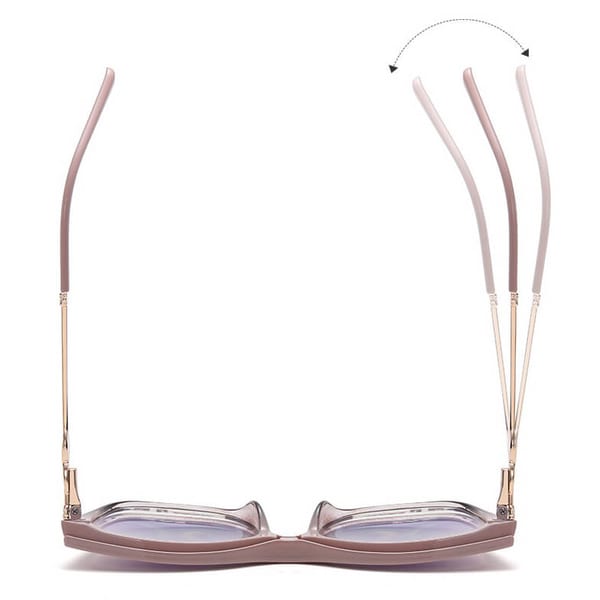 2w1 Okulary damskie do komputera + nakładka przeciwsłoneczna na magnes Clip-On 25161D szary/różowy