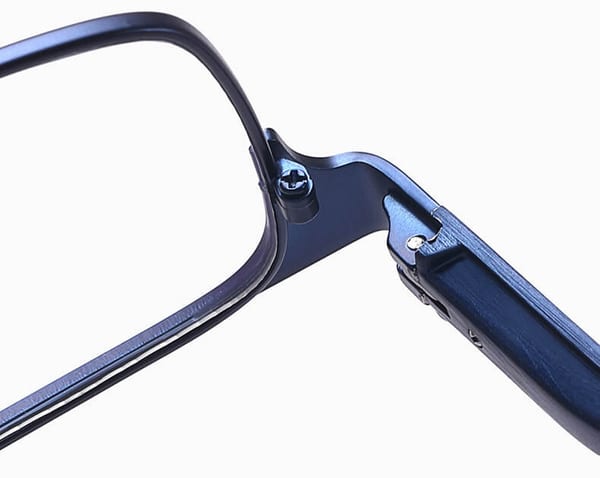 Metalowe męskie okulary zerówki z filtrem Blue Light do komputera 25139B złote + akcesoria
