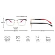 Metalowe męskie okulary zerówki z filtrem Blue Light do komputera 25141B czarne/srebrne + akcesoria