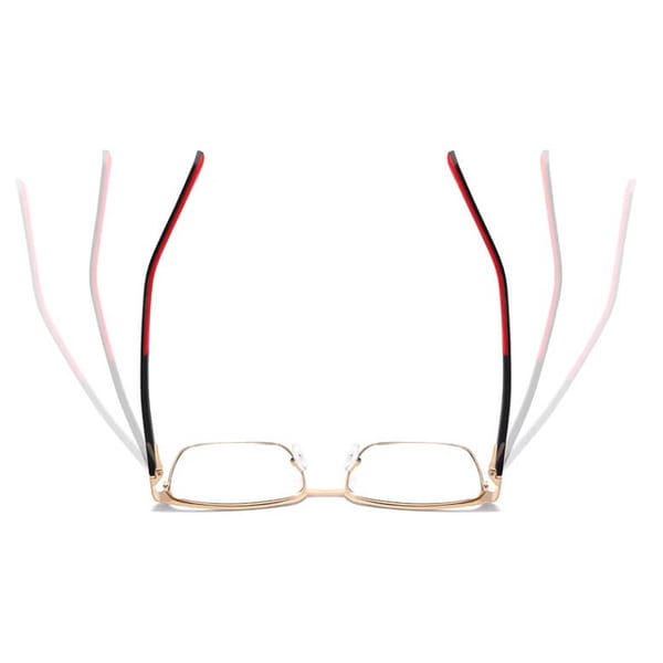 Metalowe męskie okulary zerówki z filtrem Blue Light do komputera 25141B czarne/srebrne + akcesoria