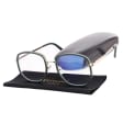 Damskie owalne okulary zerówki do komputera BLUE LIGHT na teleskopach 25155C Zielony/Złoty
