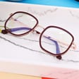 Damskie owalne okulary zerówki do komputera BLUE LIGHT na teleskopach 25155D Brązowy/Złoty 