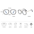 Damskie owalne okulary zerówki do komputera BLUE LIGHT na teleskopach 25155D Brązowy/Złoty 