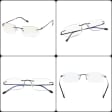 Bezramkowe okulary zerówki do komputera z filtrami Antyreflex + Blue Light STL275 czarne
