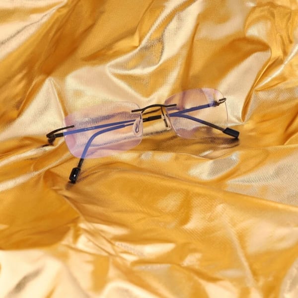 Bezramkowe okulary zerówki do komputera z filtrami Antyreflex + Blue Light STL275 czarne