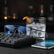 Męskie okulary PREMIUM +0.50 do czytania i komputera Blue Light+Antyrefleks STL280 niebieskie