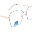 Damskie okulary PREMIUM +1.25 do czytania i komputera Blue Light+Antyrefleks STL285 złoty/zielony