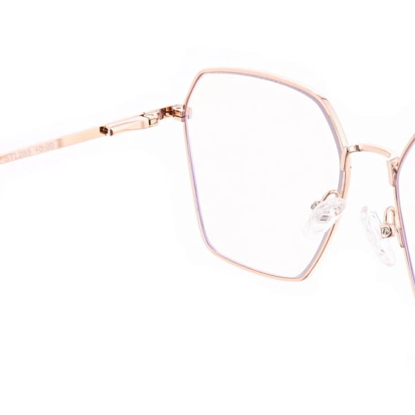Damskie okulary PREMIUM +1.75 do czytania i komputera Blue Light+Antyrefleks STL285 złoty/zielony