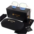 Damskie okulary PREMIUM +1.75 do czytania i komputera Blue Light+Antyrefleks STL285 złoty/zielony