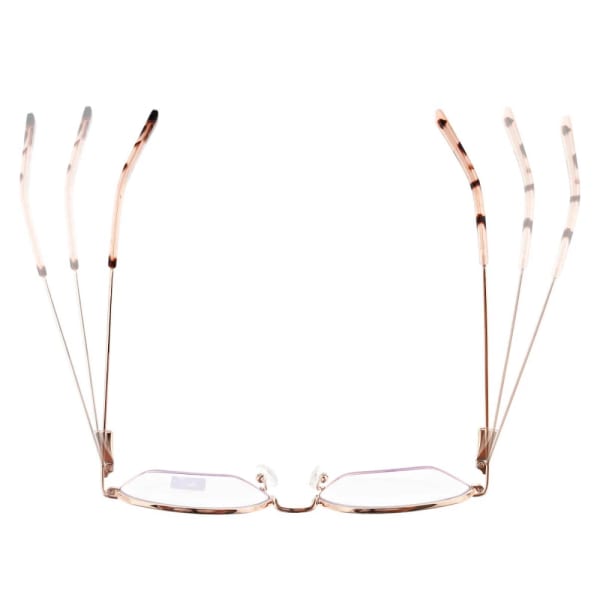 Damskie okulary PREMIUM +1.75 do czytania i komputera Blue Light+Antyrefleks STL285 złoty/zielony