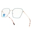Damskie okulary PREMIUM +3.00 do czytania i komputera Blue Light+Antyrefleks STL285 złoty/zielony