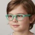Okulary dziecięce zerówki owalne oprawki korekcyjne PK14F zielone