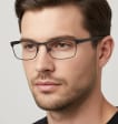 Męskie oprawki korekcyjne zerówki okulary prostokątne M3C szare